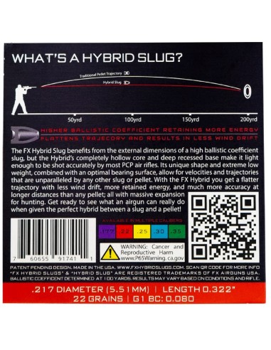 Fx Hybrid Slug (.217) 22gr
