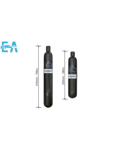 Carbon Bottle 580cc - 300 Bars