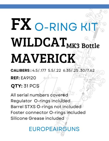 O-ring Kit Fx Mav / Wild MK3 Bottle.