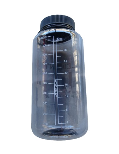 Waterbottle 1000ml Black Lid