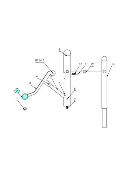 Side lever handle B2-WC-IM